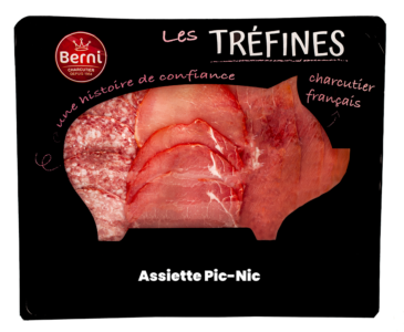 packshot d'un plateau de charcuterie pic nic de Berni