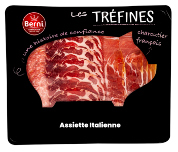 packshot d'un plateau de charcuterie italienne de Berni