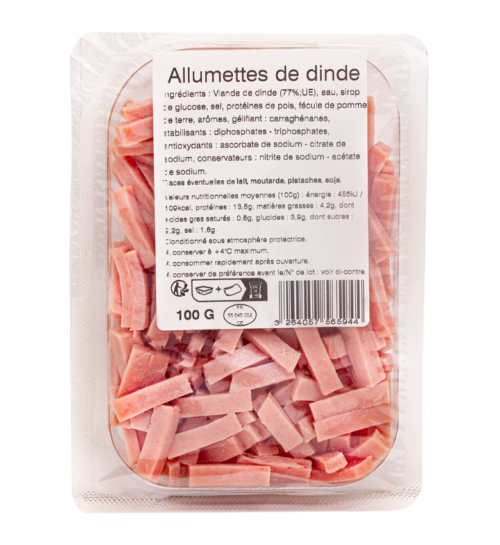 packshot Allumettes de dinde berni gamme frais emballé