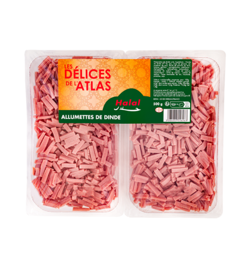 Packshot allumettes jambon de dinde Halal Berni