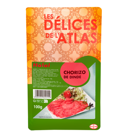 packshot chorizo dinde halal - berni