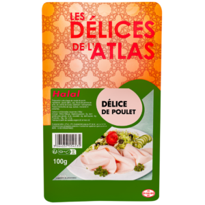 packshot Délice de poulet halal tranché berni