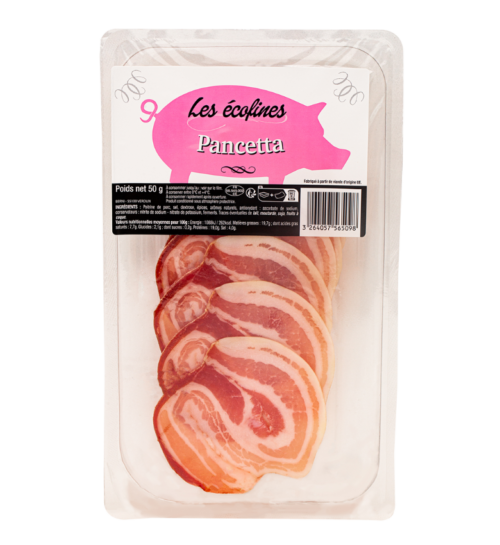 Packshot Pancetta sel sec Berni de la gamme écofines