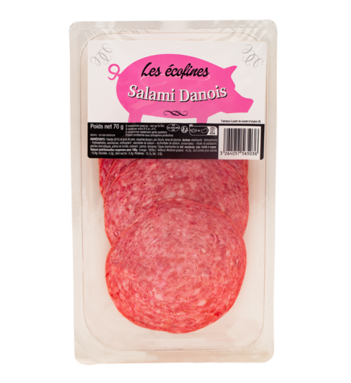 Packshot Salami danois Berni de la gamme écofines