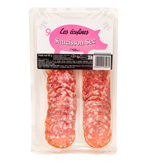 packshot Saucisson sec 60g Berni gamme écofines