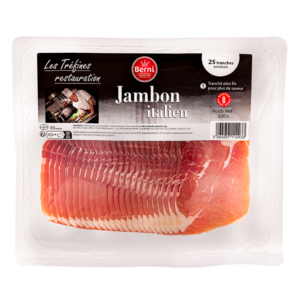 Packshot jambon italien gamme tréfines restauration