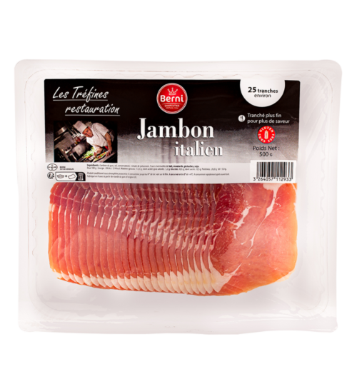 Packshot jambon italien gamme tréfines restauration