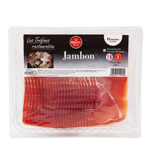 packshot jambon sec berni restauration tréfines