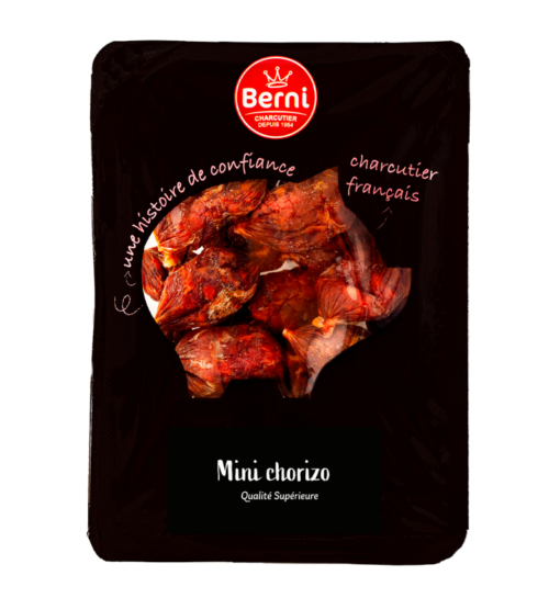 Photo packshot des mini chorizo berni