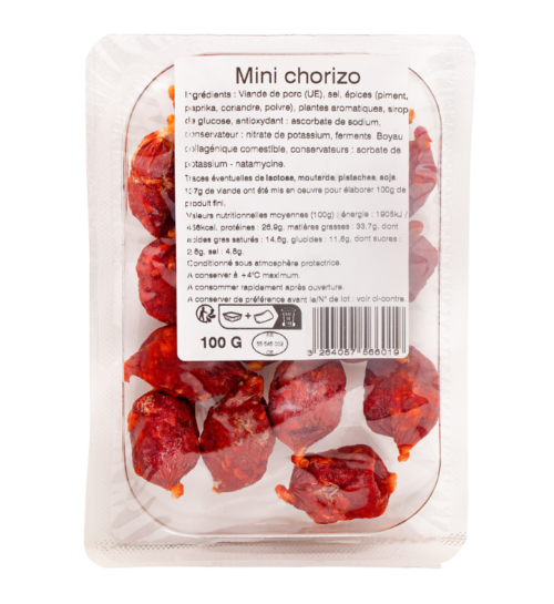 packshots Mini chorizo berni de la gamme le frais emballé