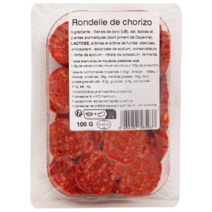 packshot Rondelles de chorizo berni gamme frais emballé