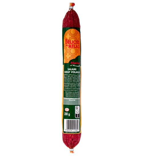 packshot Salami bœuf volaille halal pièce entière