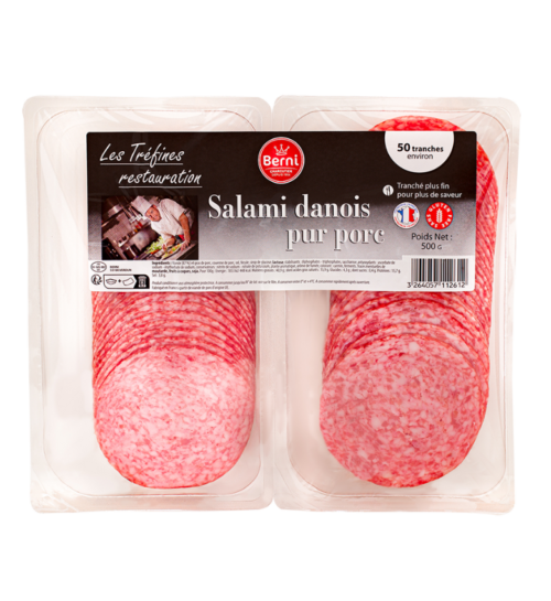 packshot Salami Danois Berni gamme tréfines restauration