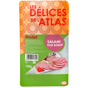 packshot Salami pur bœuf halal tranché berni