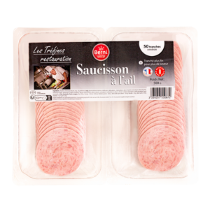 packshot Saucisson cuit à l’ail berni restauration