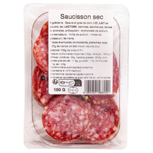 packshot Saucisson sec Berni gamme frais emballé