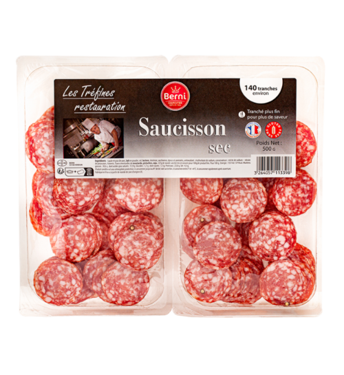 Packshot Saucisson Sec berni de la gamme tréfines restauration