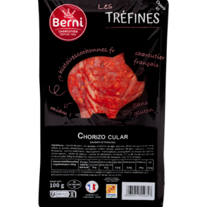 packshot Chorizo cular tranché Berni gamme tréfines