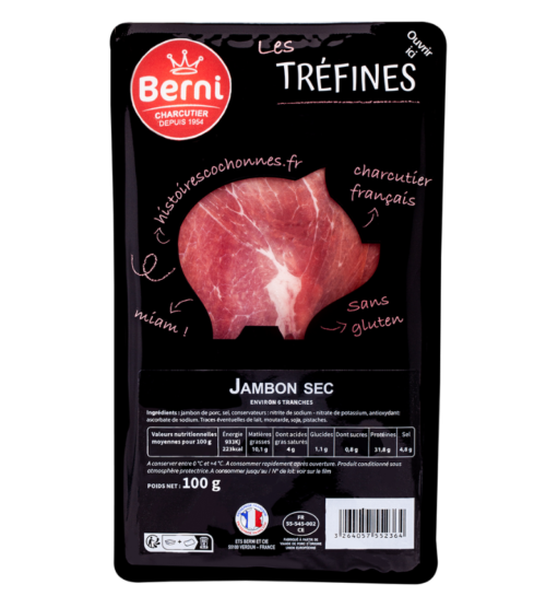 Packshot jambon sec Berni de la gamme tréfines