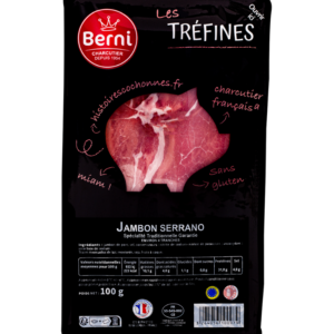 packshot jambon serrano STG Berni gamme tréfines