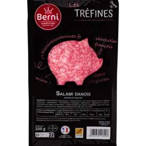 Packshot salami danois Berni de la gamme tréfines