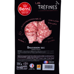 Packshot saucisson sec Berni gamme tréfines