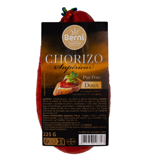 packshot chorizo doux berni