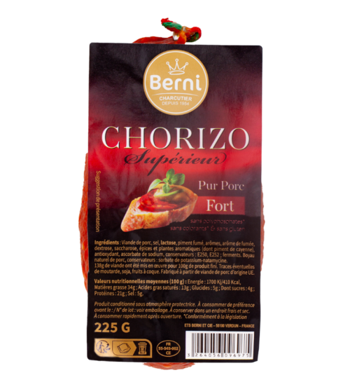 packshot chorizo fort berni