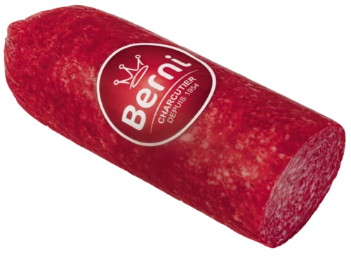 Packshot d'un salami danois à la coupe Berni